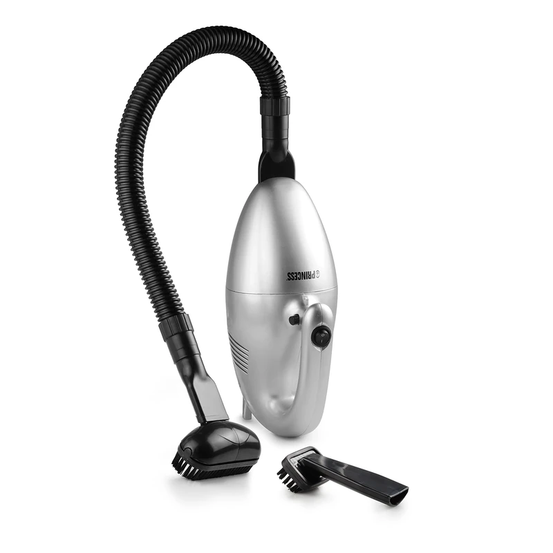 Princess 332757 Turbo Tiger Compact Portable Vacuum Cleaner - for Home, Car & Caravan, Black, Silver