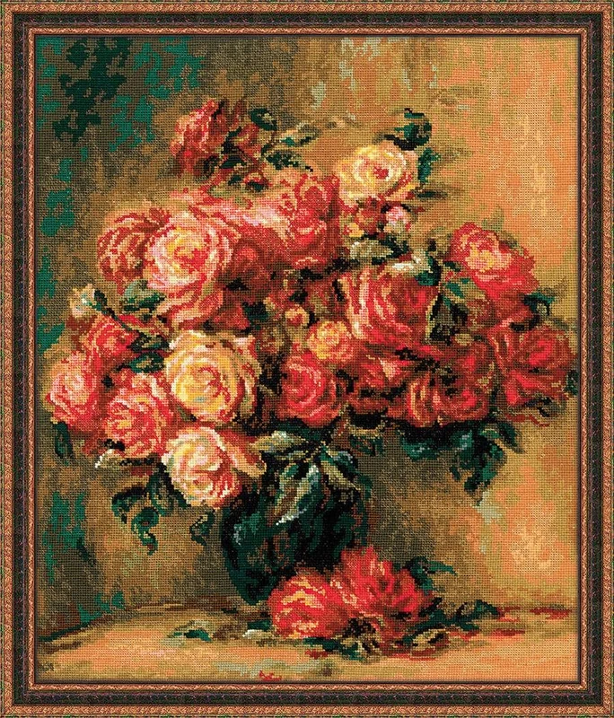 RIOLIS Cross Stitch Kit - 1402 - Bouquet of Roses - Image 1