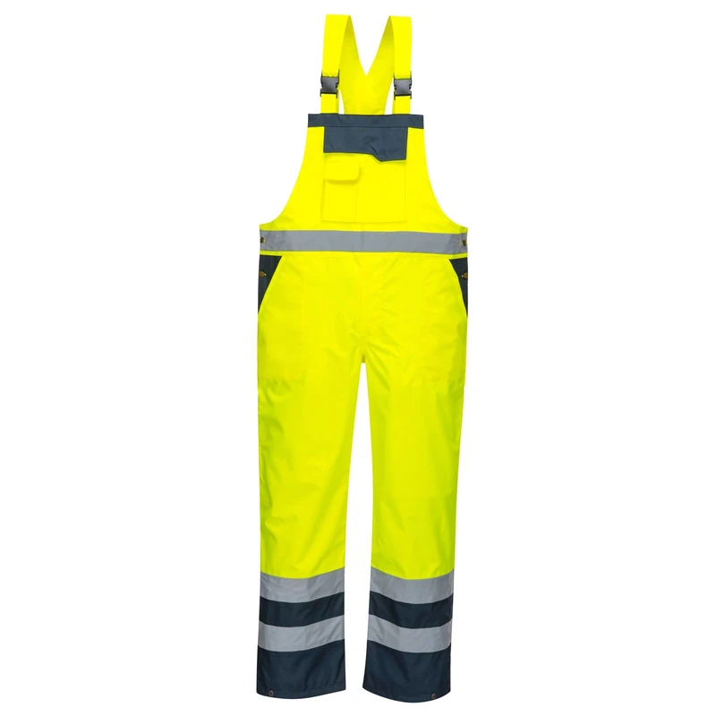 Portwest S488 Hi Vis Waterproof Bib and Brace - XL