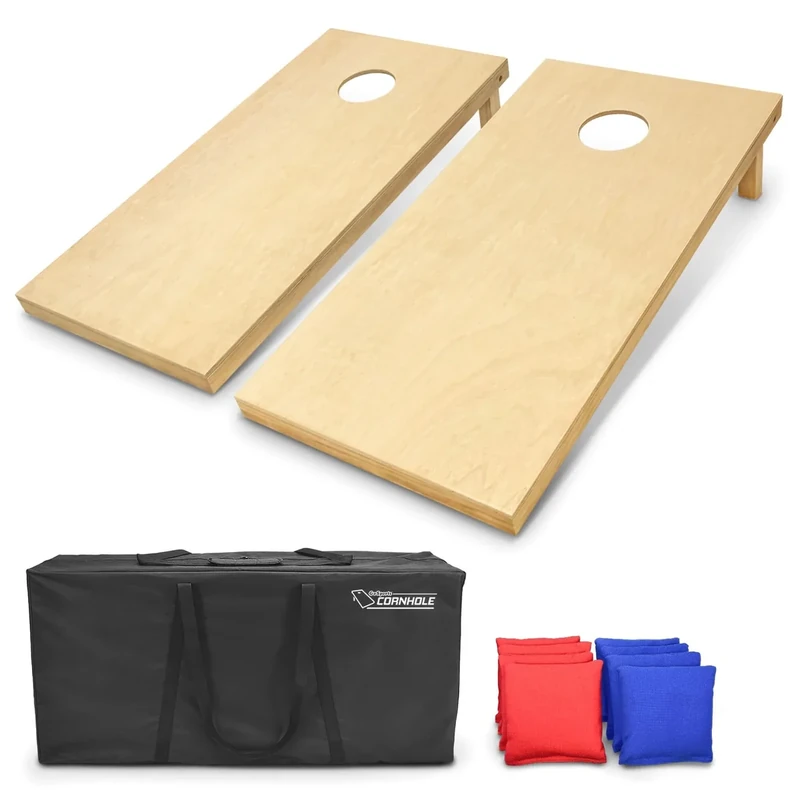 GoSports Regulation Size Solid Wood Premium Cornhole Set