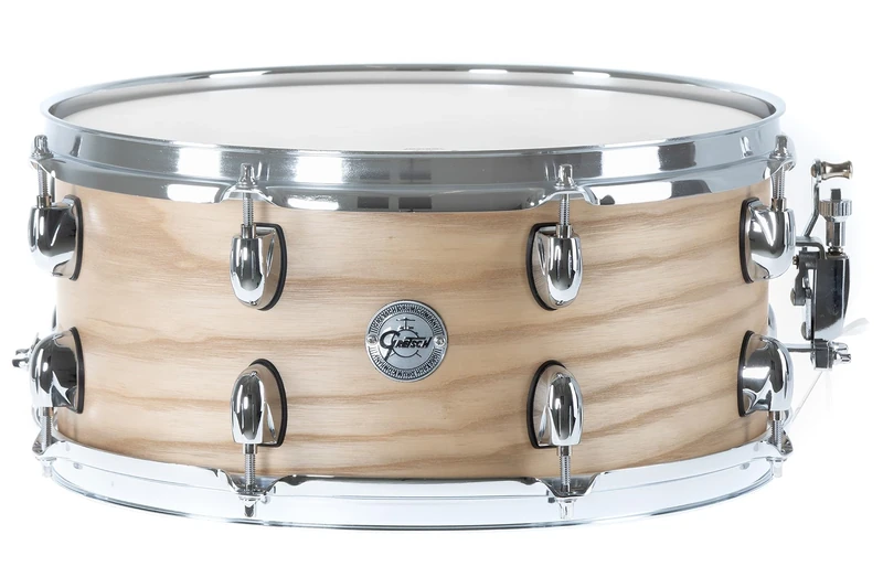 Gretsch Snare Drum Full Range Ash - 14" x 6.5" - 10-ply Ash shell - 30° bearing edge - Satin Natural Finish - Steel hoops - S1-6514-ASHSN