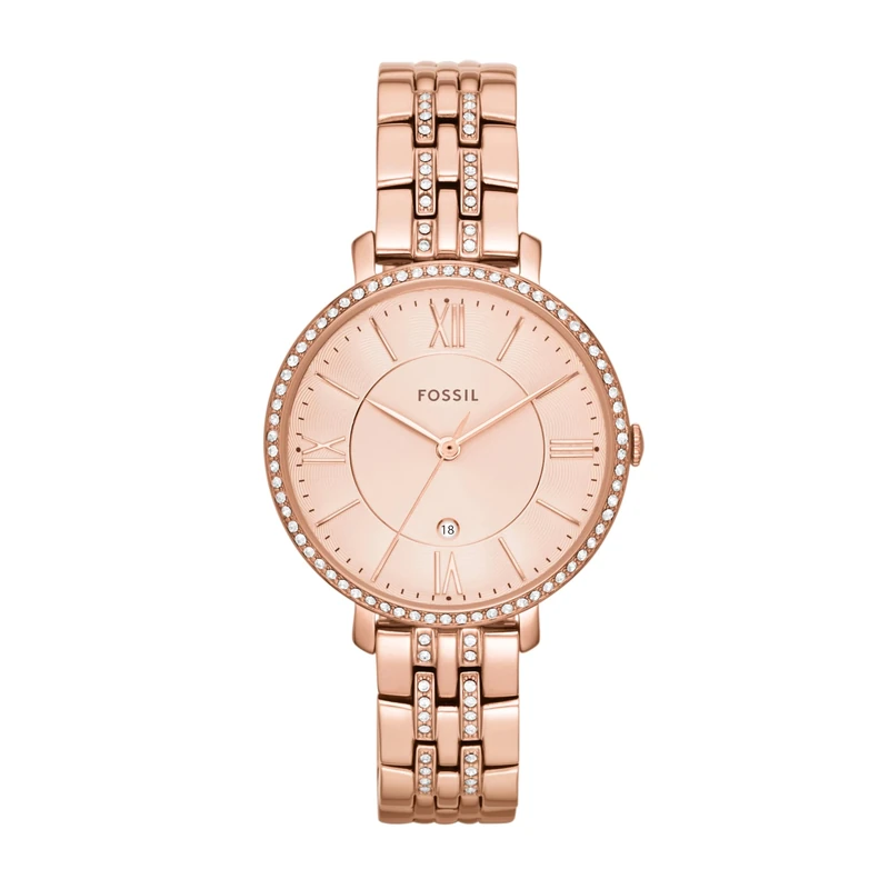 Fossil Watch for Women Jacqueline, Quartz Movement, 36 mm Rose Gold Stainless Steel Case with a Stainless Steel Strap, ES3546