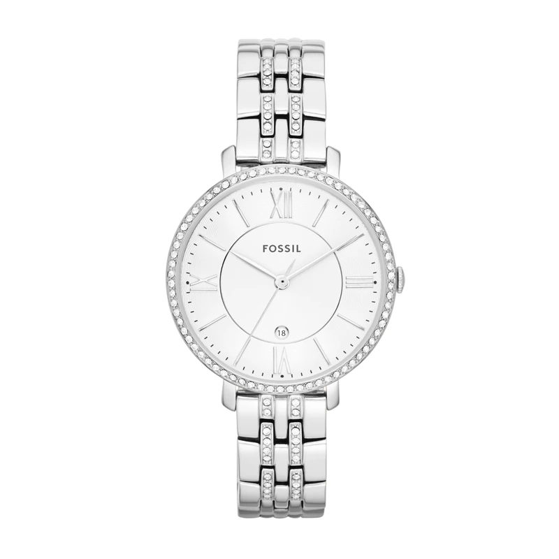 Fossil Jacqueline Womens Quartz Watch with Silver Dial and Silver Stainless Steel Bracelet ES3545 - Image 1