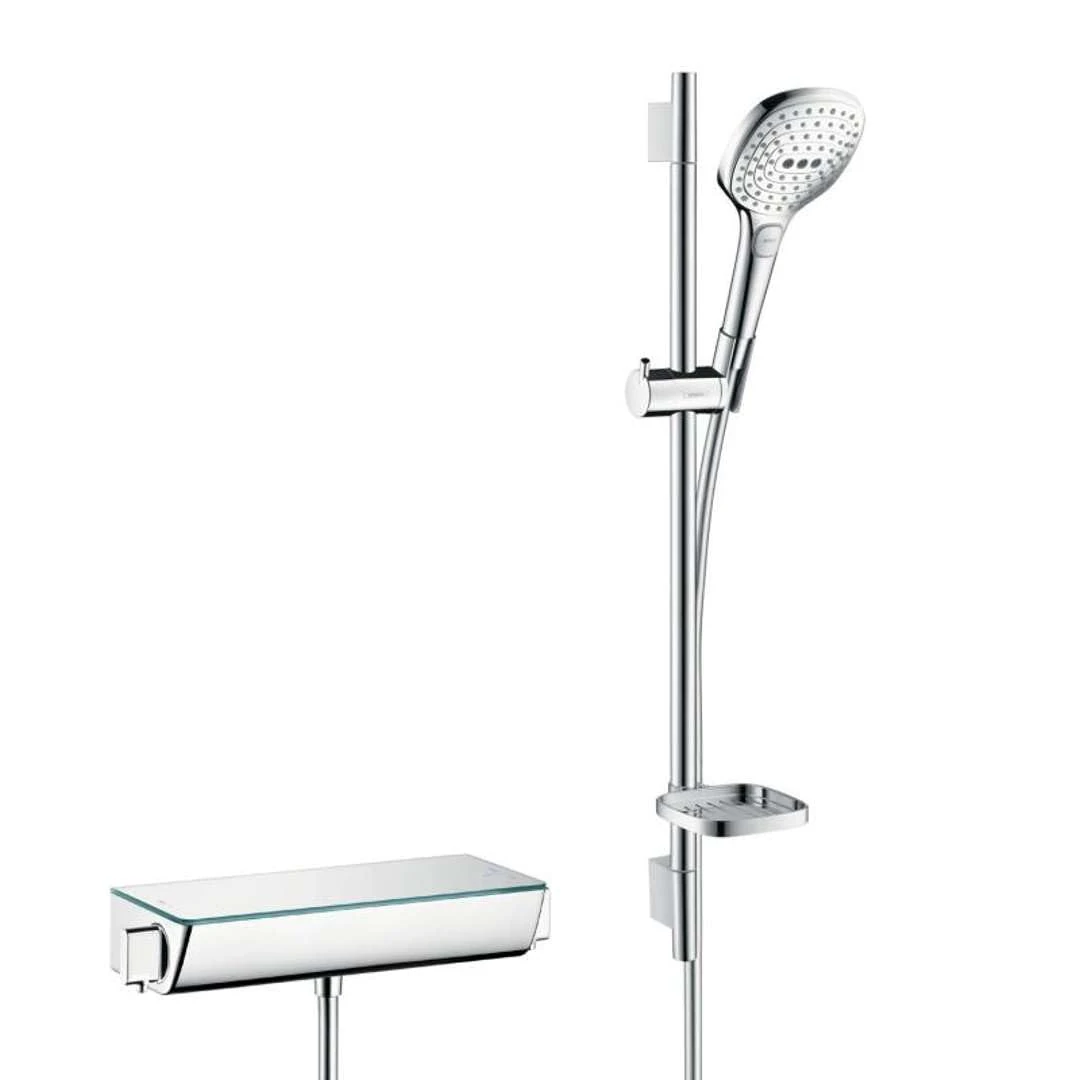 hansgrohe Raindance Select E 120 thermostatic mixer set 0.65 m, 3 spray modes, white/chrome