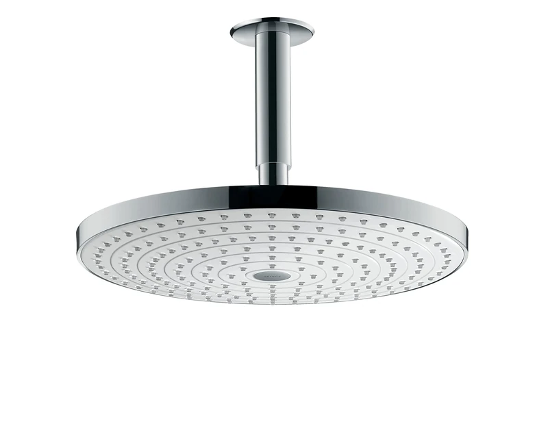 hansgrohe Raindance Select S 300 overhead shower with ceiling connector, 2 spray modes, white/chrome 27337400