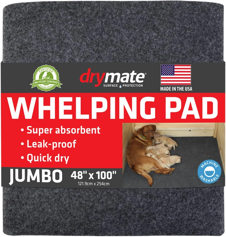 Drymate Washable Whelping Mat/Puppy Pad, 48 x 100-Inch, Grey