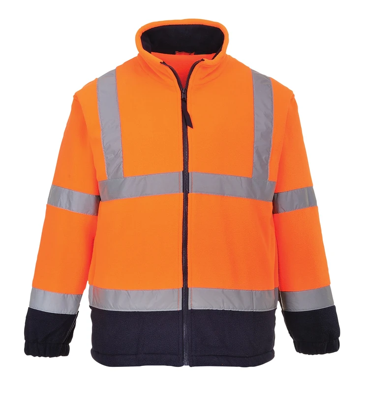 Portwest Hi-Vis Two Tone Fleece, Size: L, Colour: Orange/Navy, F301ONRL