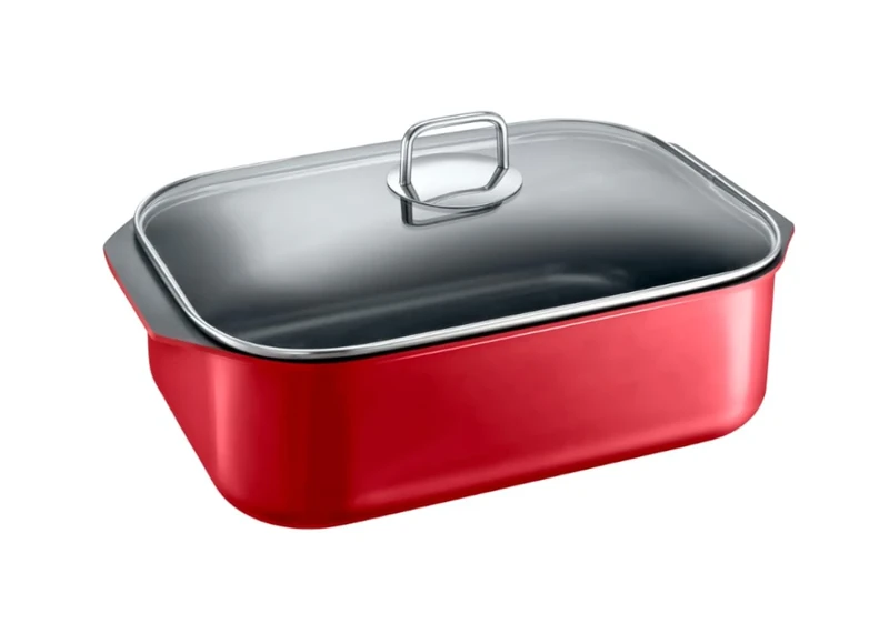 Schulte-Ufer Roasting pan, Aluminium, red, 34 cm