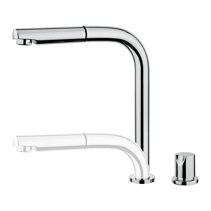 Teka 509830200 Chromed Kitchen Sink Tap with Pull-Out Spout from Auk 983 - Grey