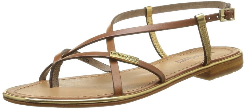 Les Tropéziennes par M. Belarbi Women's Monaco Sling Back Sandals, Brown (Tan/or), 3.5 UK