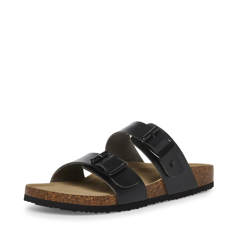 Madden Girl Women's Brando Flat Sandal, Black Paris, 6 UK