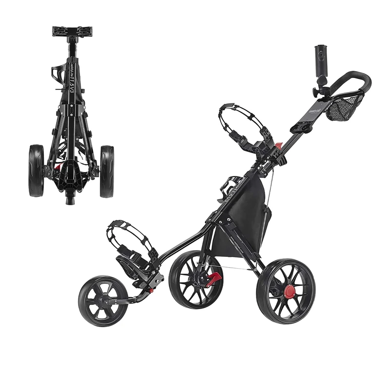 Caddytek CaddyLite 11.5 V3 3 Wheel Golf Push Cart - Lightweight, Easy To Fold