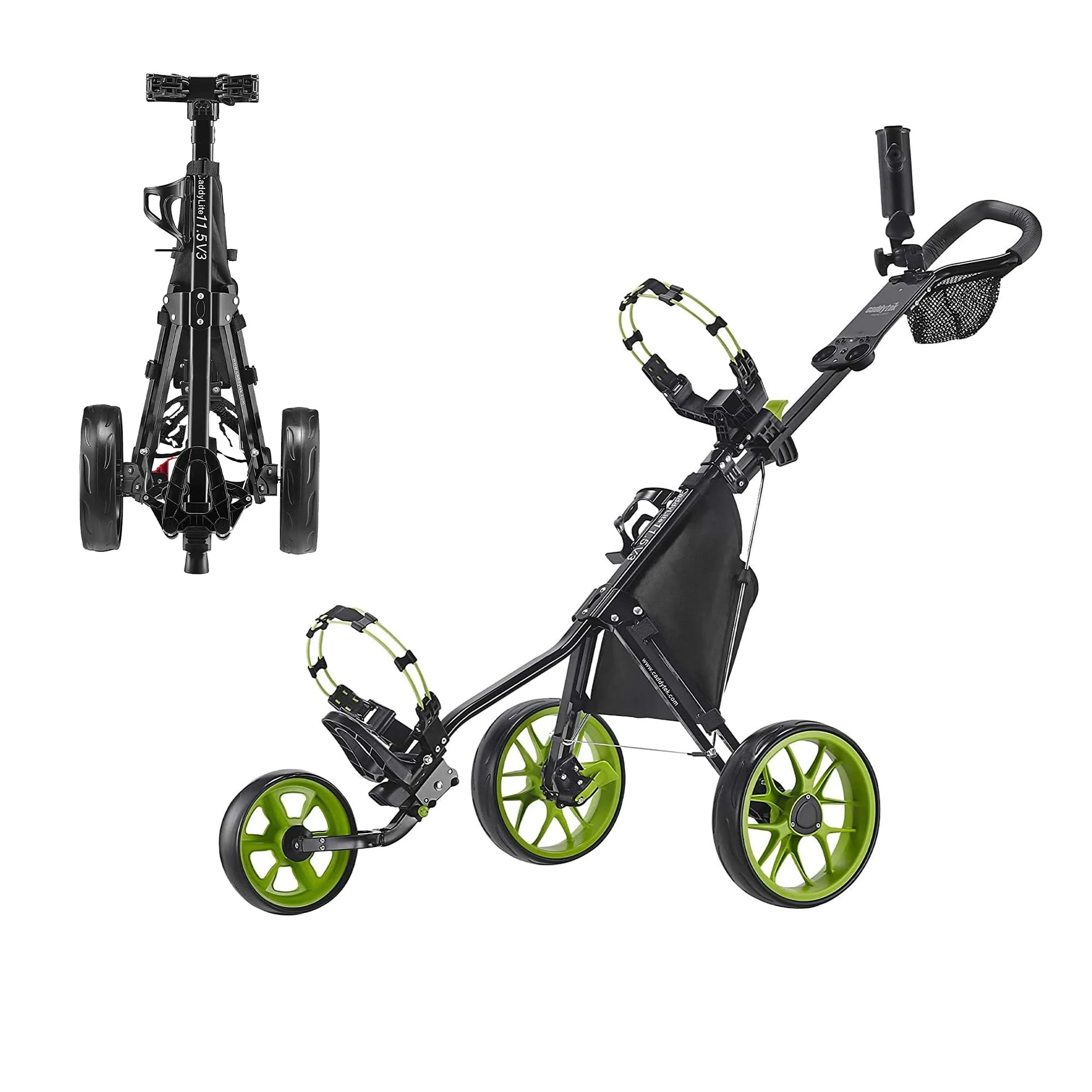 Caddytek CaddyLite 11.5 V3 3 Wheel Golf Push Cart - Lightweight, Easy To Fold