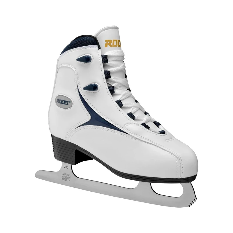 Roces Women's Sport & Leisure RFG 1 Durable Comfortable Fashionable Lace-Up Ice Figure Skates with Stainless Steel Blades, Reinforced Synthetic Upper & Anatomic Padding, White, 8