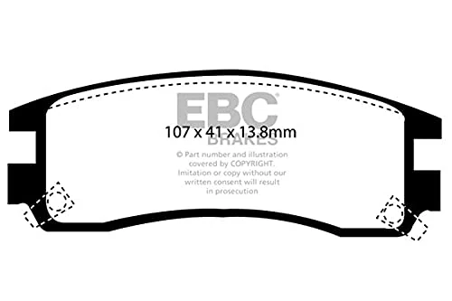 EBC Brakes DP31609C Brake Pads, Red