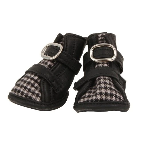 Puppia PAMD-SH068 Houndstooth Shoes, L, Black