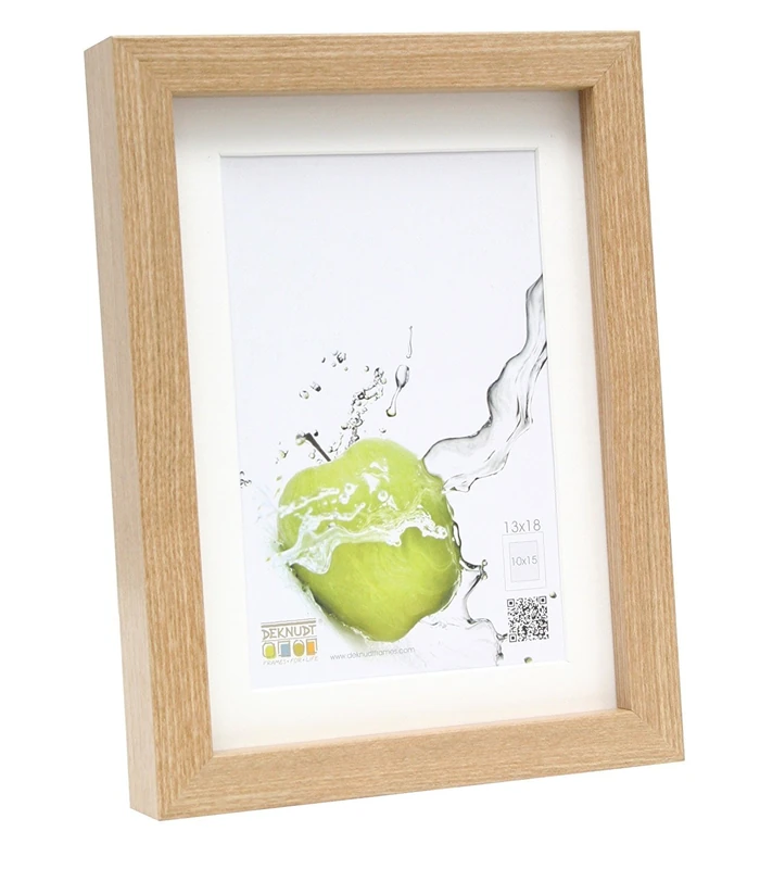 Deknudt Frames S40AH1 P1 Basic Photo Frame with Mount Oak High Moulding Wood/MDF Natural 40 x 60 cm