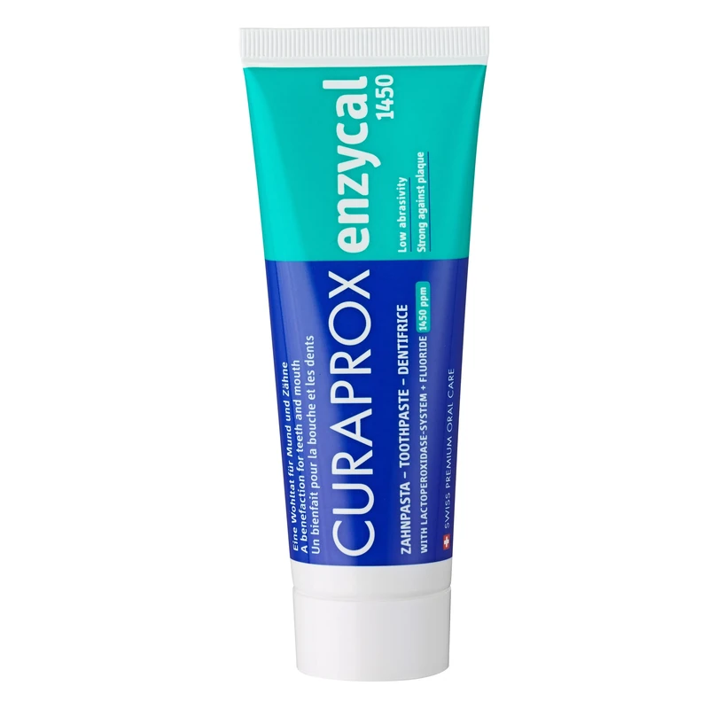 Curaprox Enzycal 1450ppm Toothpaste - 75ml SLS-Free, Enzyme Boost