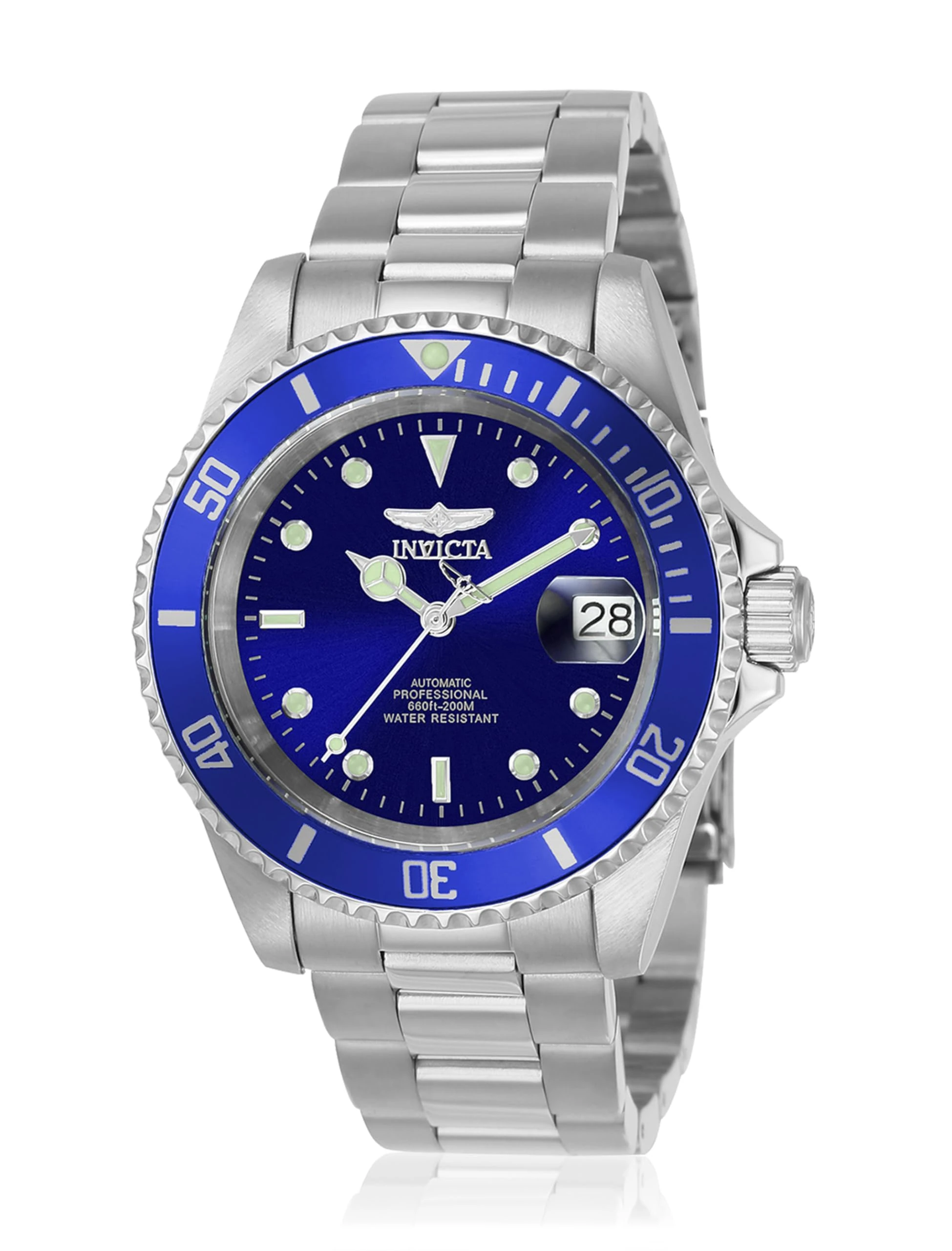 Invicta Pro Diver 9094OB Men's Watch - Waterproof - Analogue - Automatic Movement - stainless steel with blue dial - 40mm