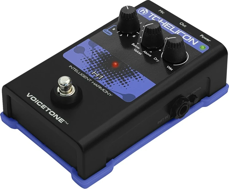 TC Helicon VOICETONE H1 Single-Button Stompbox for Realistic Guitar Controlled Vocal Harmony, Compatible with PC and Mac