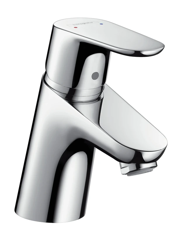 hansgrohe Focus - bathroom tap without waste, for low water flow 3.5 l/min, bathroom sink tap with spout height 53 mm, basin mixer tap water-saving (EcoSmart), chrome, 31952000