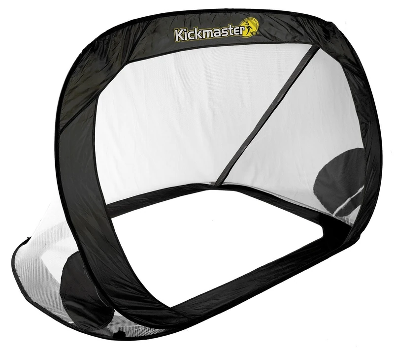 Kickmaster Large Pop-Up Goals and Target Shots - Versatile 2-in-1 Soccer Goal Set - Easy Setup and Foldable Design - Includes Carry Bag - Suitable for Outdoor Play - Age 5+ - Image 1