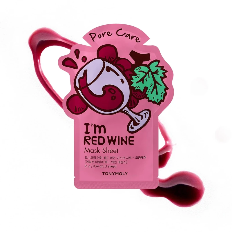 TONYMOLY I'm Red Wine Pore Care Real Sheet Mask - 21g Unscented