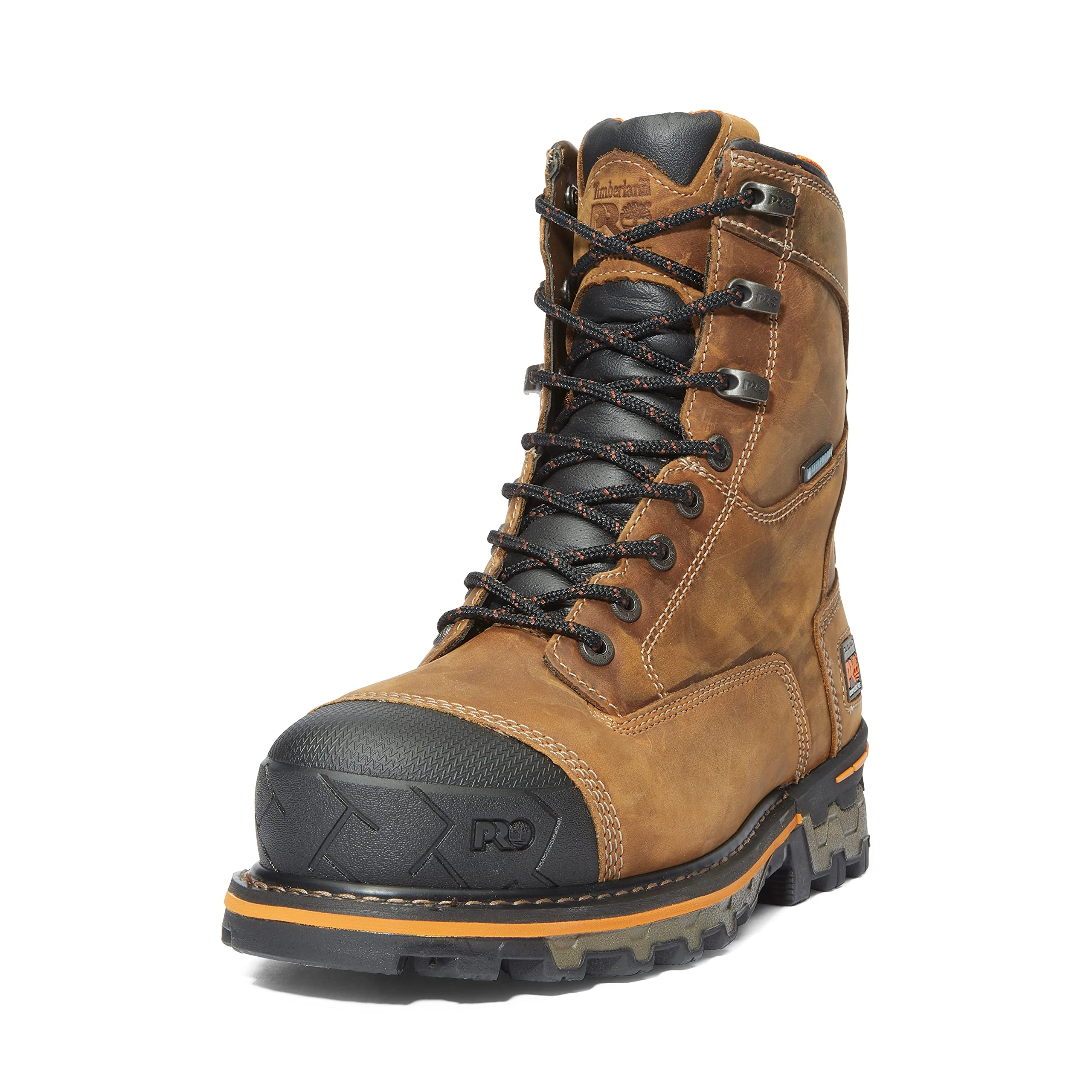Timberland PRO Men's Boondock Waterproof Steel Toe Work Boot, Brown: Brown, 8 Wide