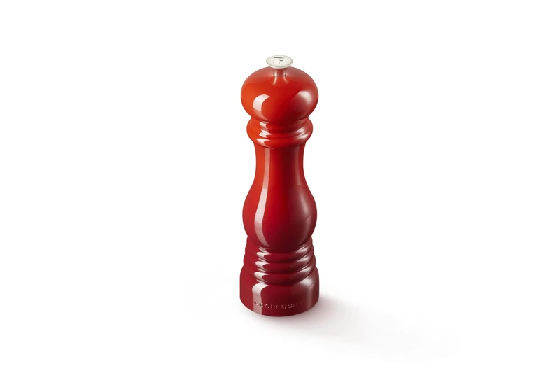 Le Creuset Classic Adjustable Pepper Mill Grinder, Chip-Resistant ABS Plastic, Anti-Corrosion, 40g, 21 cm, Cerise, 96001900060000