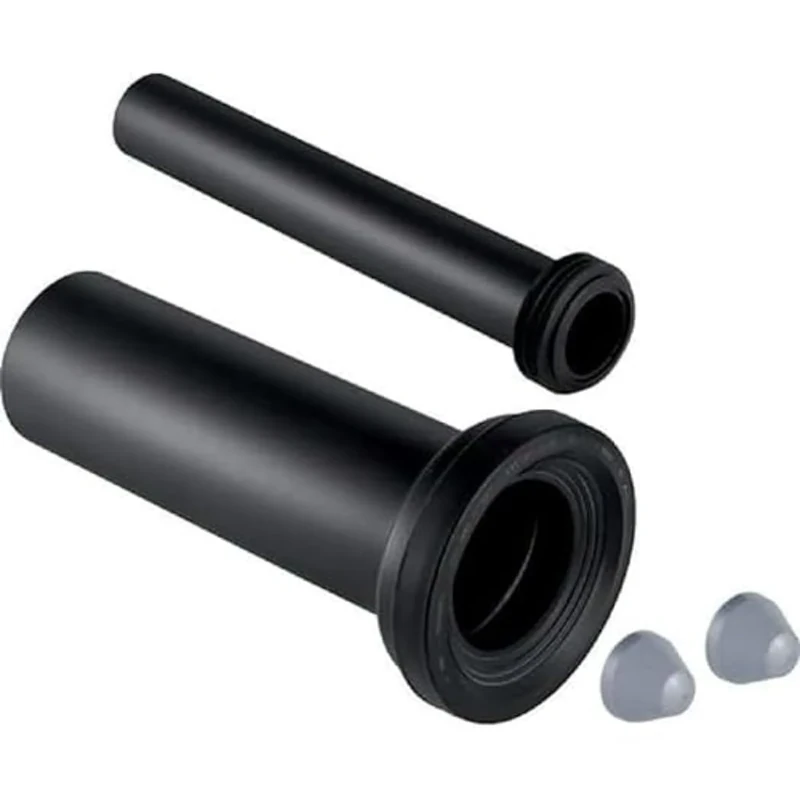 Geberit 152439461 Connection Set for WWC d 110 with 2 Chrome-Coloured Cover Caps Length 300 mm