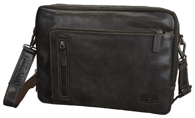 King Shoulder Bag Genuine Leather Approx. 39 x 27 x 6 cm Brown, Brown, 38, Shoulder Bag