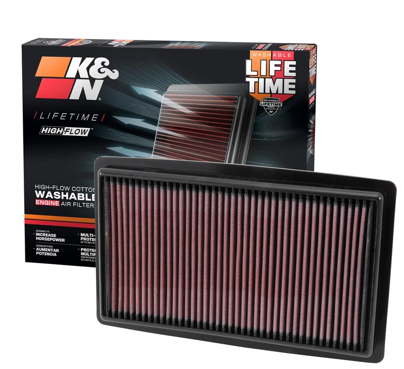 K&N Filters 33-2499 Washable and Reusable Car Air Filter