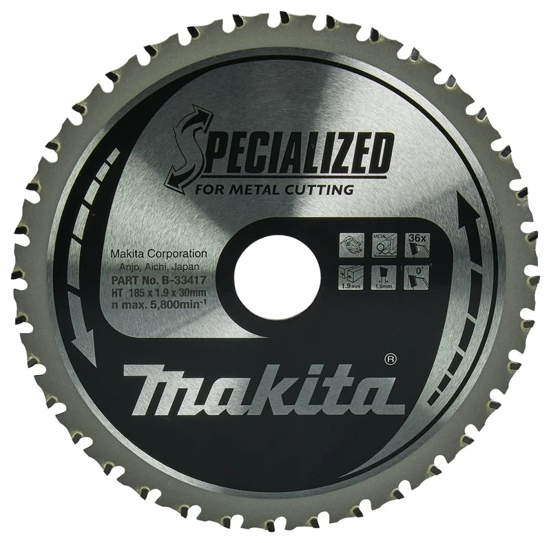 Makita B-33417 Specialized Metal Cutting Saw Blade 185x30x36T