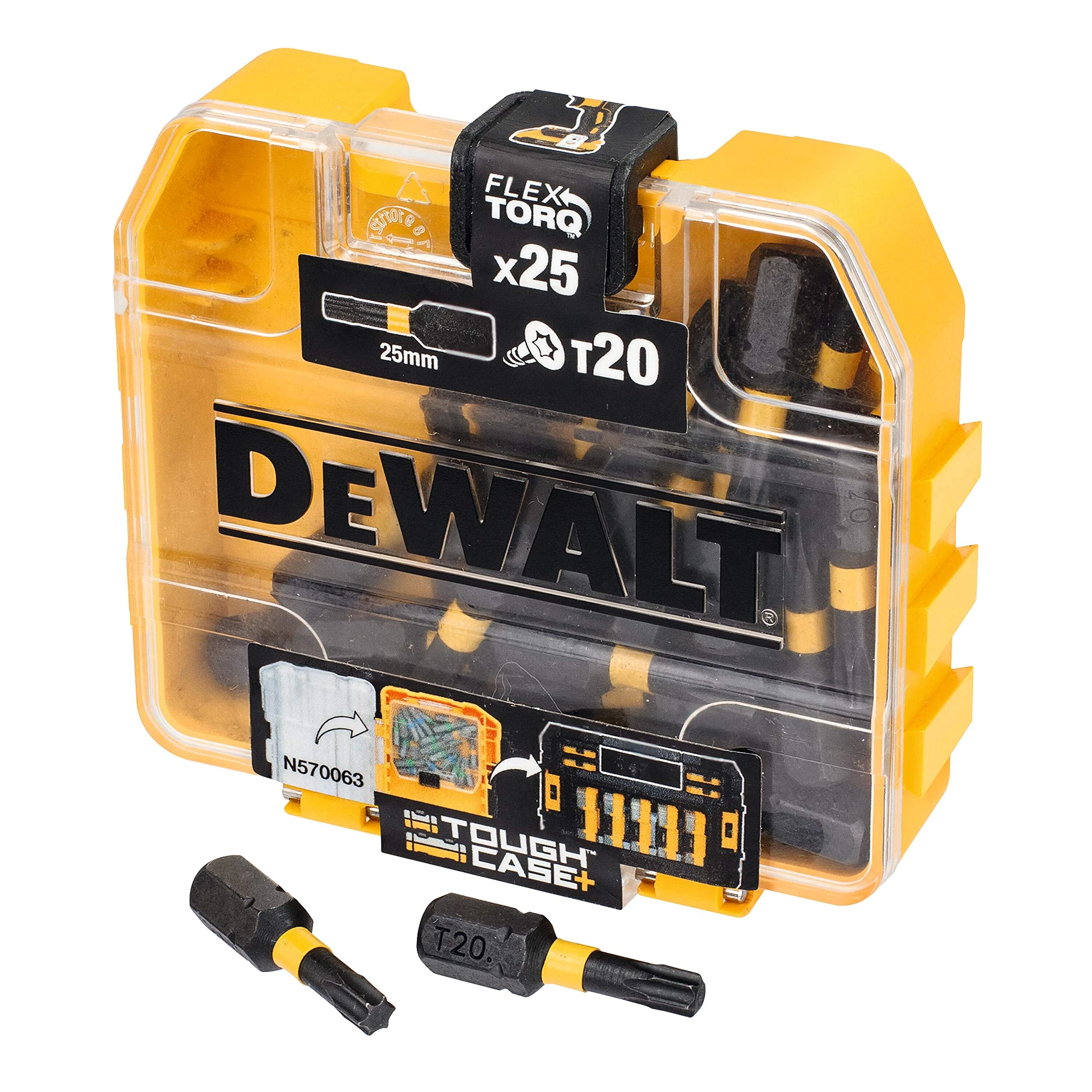 DeWalt Dewalt Extreme Impact Torsion Screwdriver Bit Set 25 Piece in Tictac Box T20 x 25 mm, DT70528 QZ