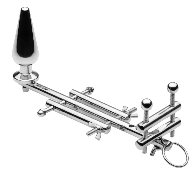 Black Label Stainless Steel Xtreme 4-in-1 Chastity Device, 0.2 kg