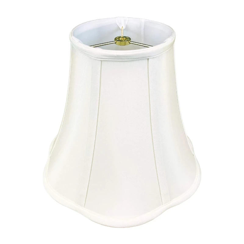 Royal Designs Bottom Outside Scallop Bell Lamp Shade, White, 6 x 12 x 10.25