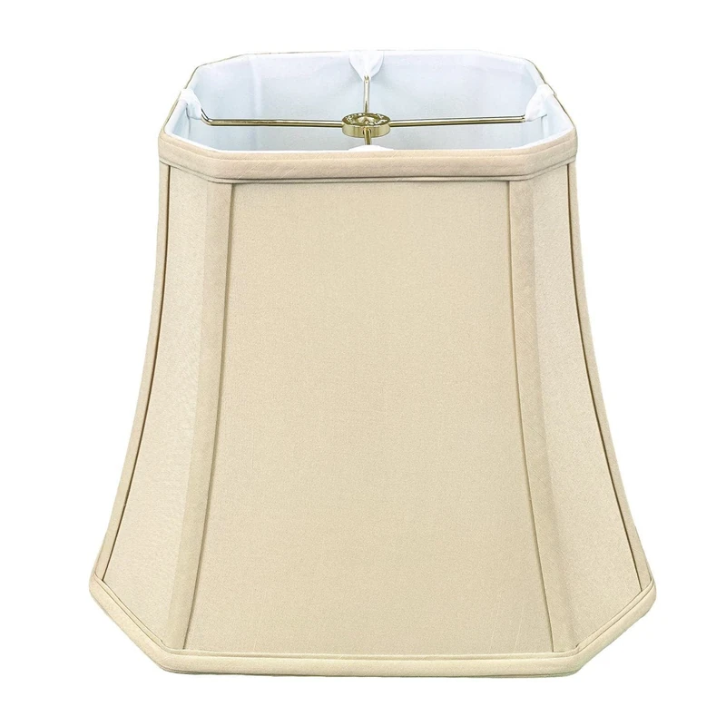 Royal Designs Square Cut Corner Bell Lamp Shade, Beige, 9 x 16 x 13