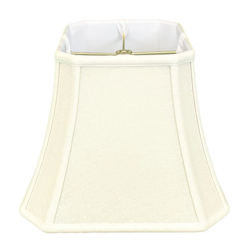 Royal Designs Square Cut Corner Bell Lamp Shade, Eggshell, 7.5 x 12 x 10.25