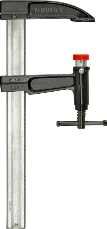 TURNUS 497-080 - Tornillo de apriete con émbolo Mango en T 800x140 mm Riel 35x9 mm