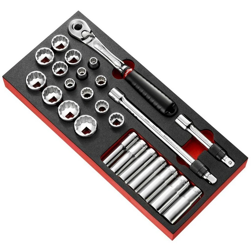 FACOM MODM.SL2U 1/2" Locking Ratchet and Inch Socket Set
