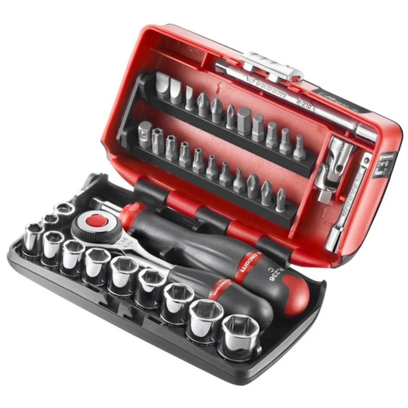 FACOM R.360NANO-U1-1/4 Inch Nano Inch Socket Set - 6 Pans