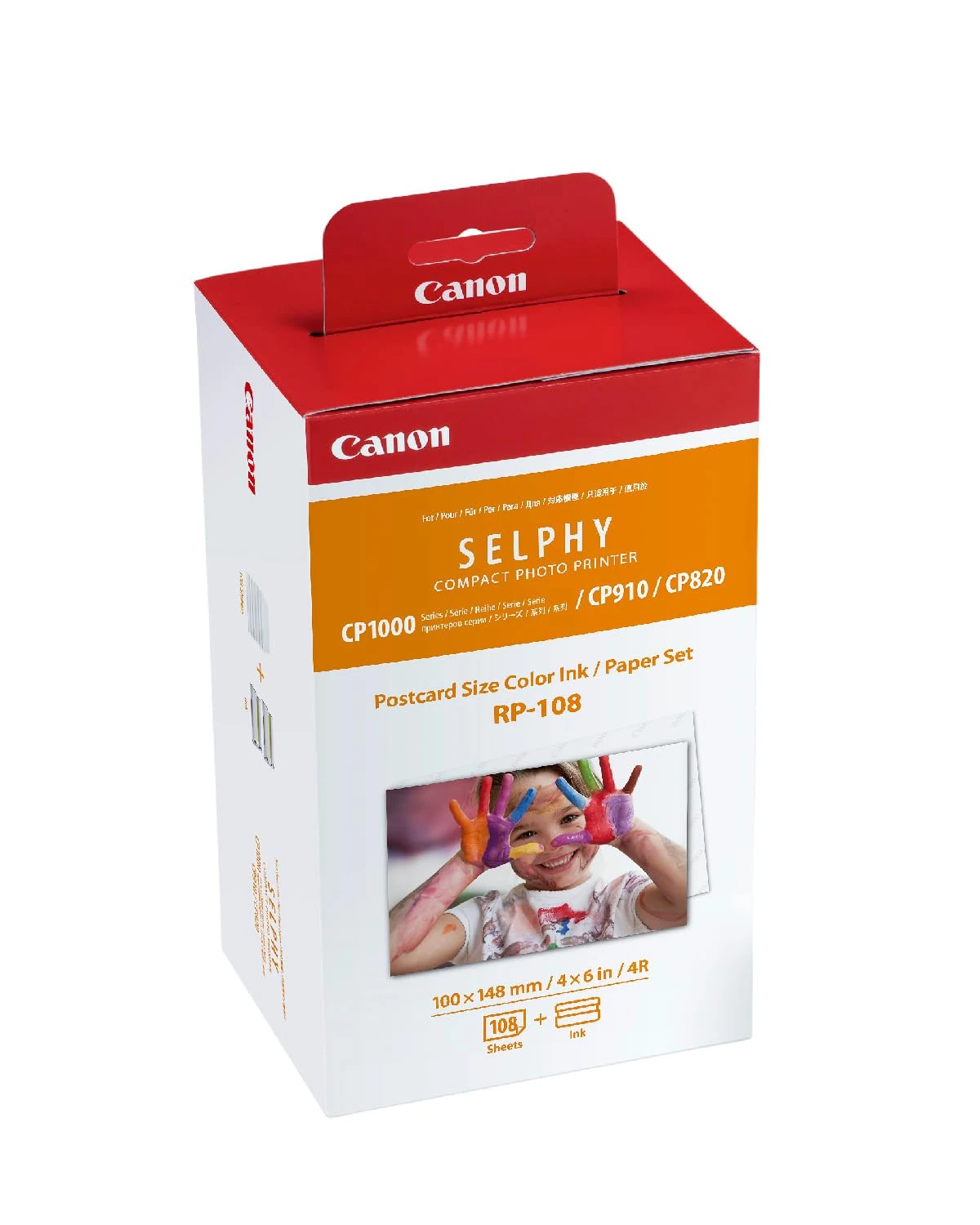 Canon SELPHY RP-108 Ink + Paper Multipack - Genuine Printer Ink Cartridges 2 Pack (2 x Cartridges) & 108 Sheets (100 x 148mm)
