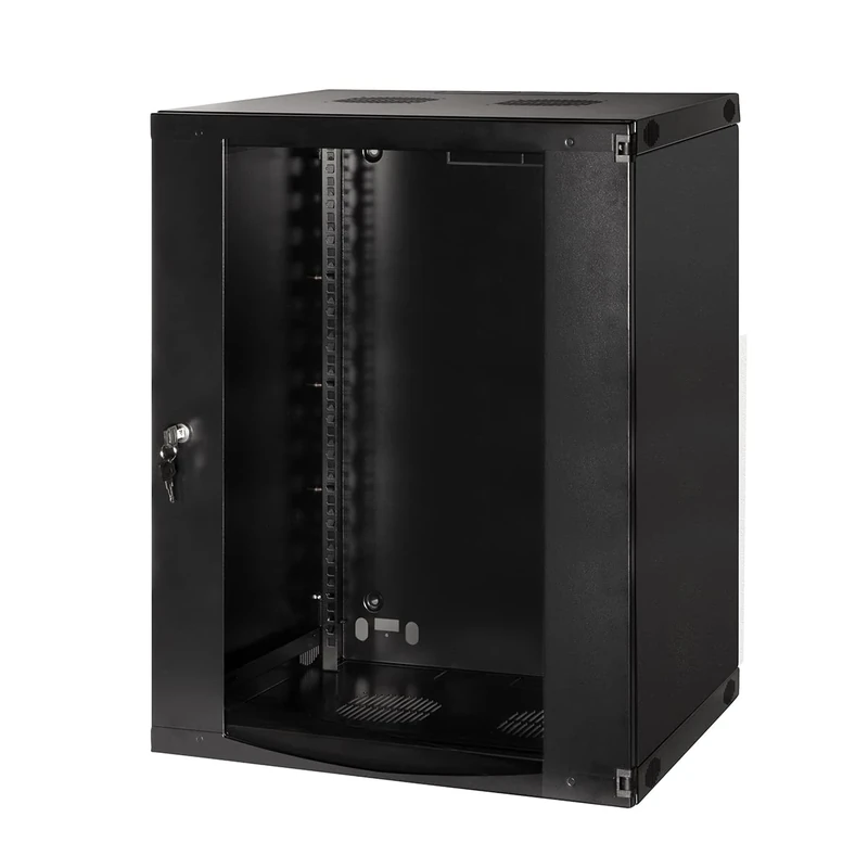 Logilink Professional W15F64B One-Piece Wall Enclosure, 19" Black