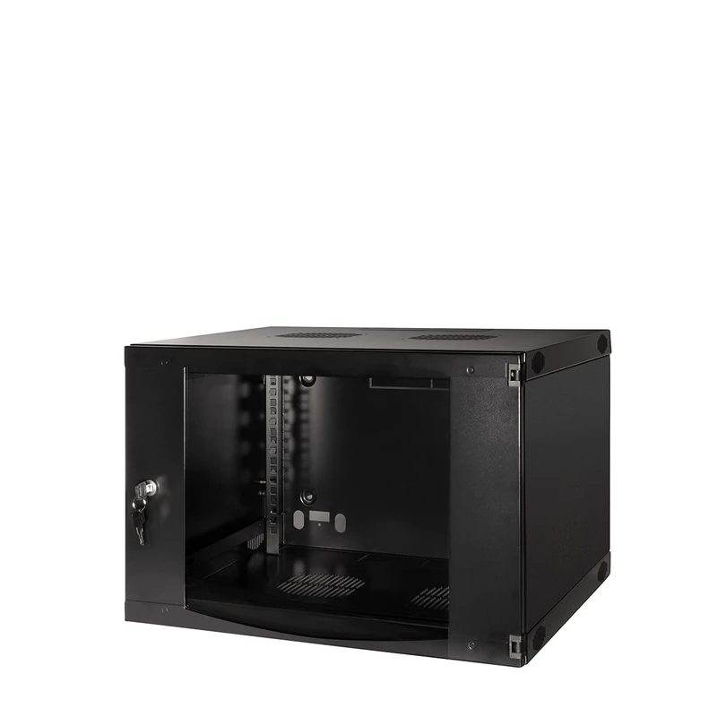 Logilink Professional W06F64B One-Piece Wall Enclosure, 19" Black