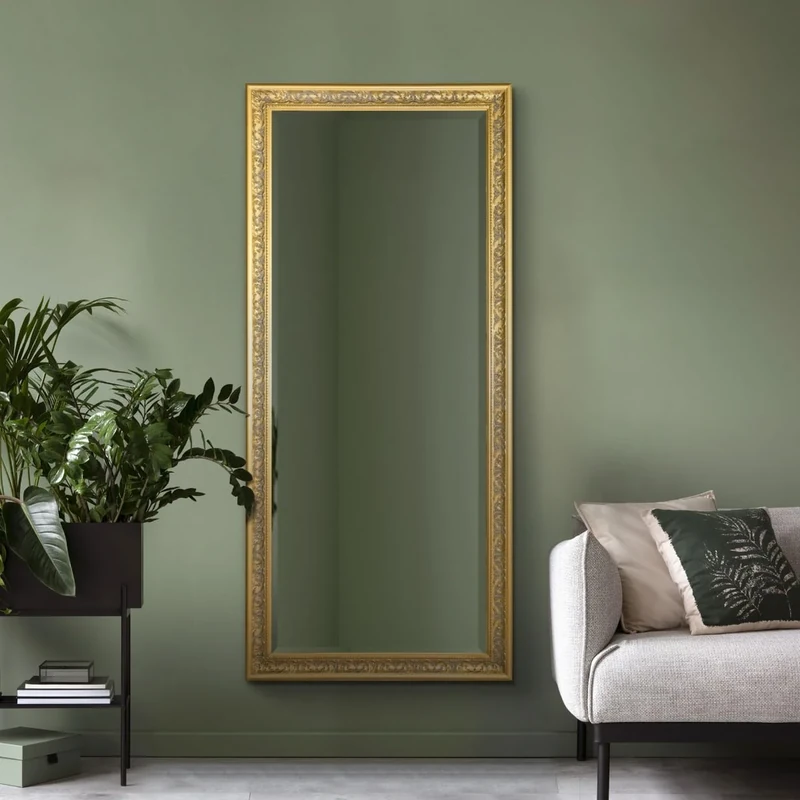 MirrorOutlet Large Shabby Chic Ornate Full Length Gold Wall Mirror 5ft3 x 2ft5,XY090, 160x73