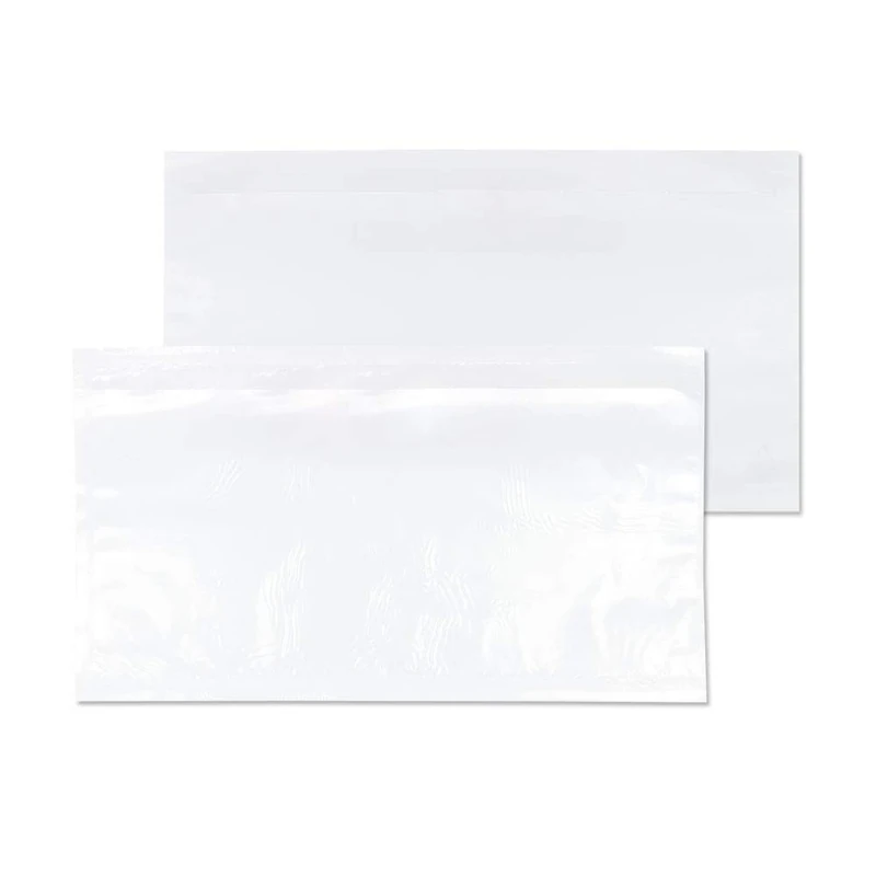 Blake Purely Packaging DL 235 x 132 mm Plain Documents Enclosed Wallet Envelopes Peel & Seal (PDE30) Clear - Pack of 1000