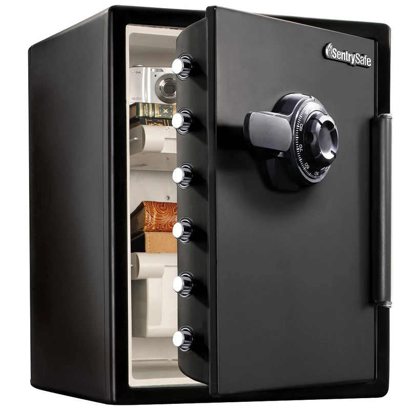 SentrySafe SFW205CWB Fireproof Waterproof Safe with Dial Combination, 58 Litres, Black