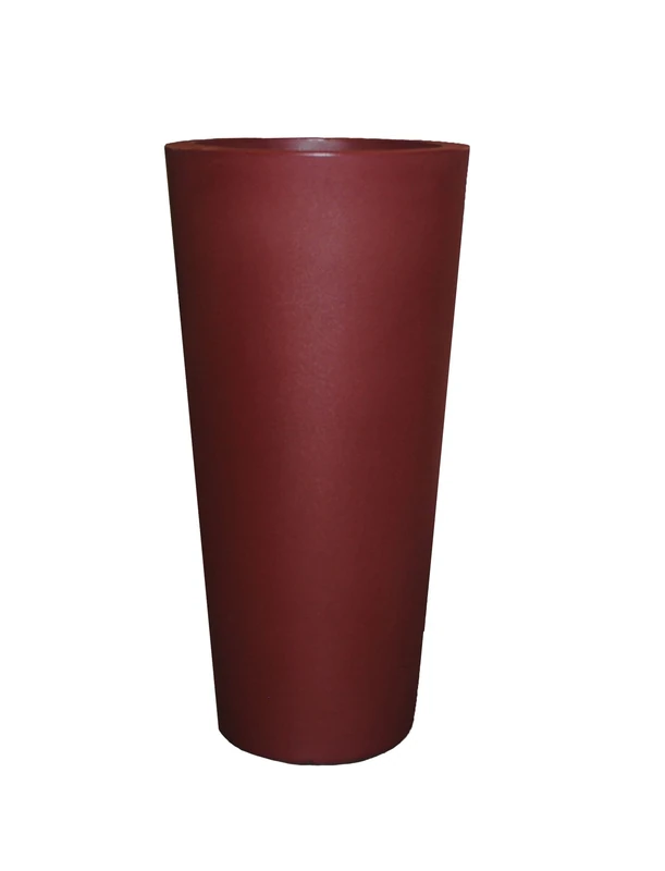 Tusco Products CTR32OB Cosmopolitan Tall Round Garden Planter, 32", Oxblood - Image 1