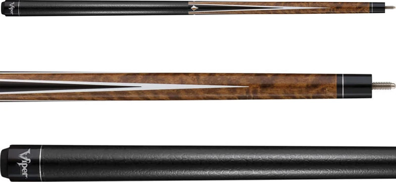 Viper Diamond 58" 2-Piece Billiard/Pool Cue, Brown, 21 Ounce