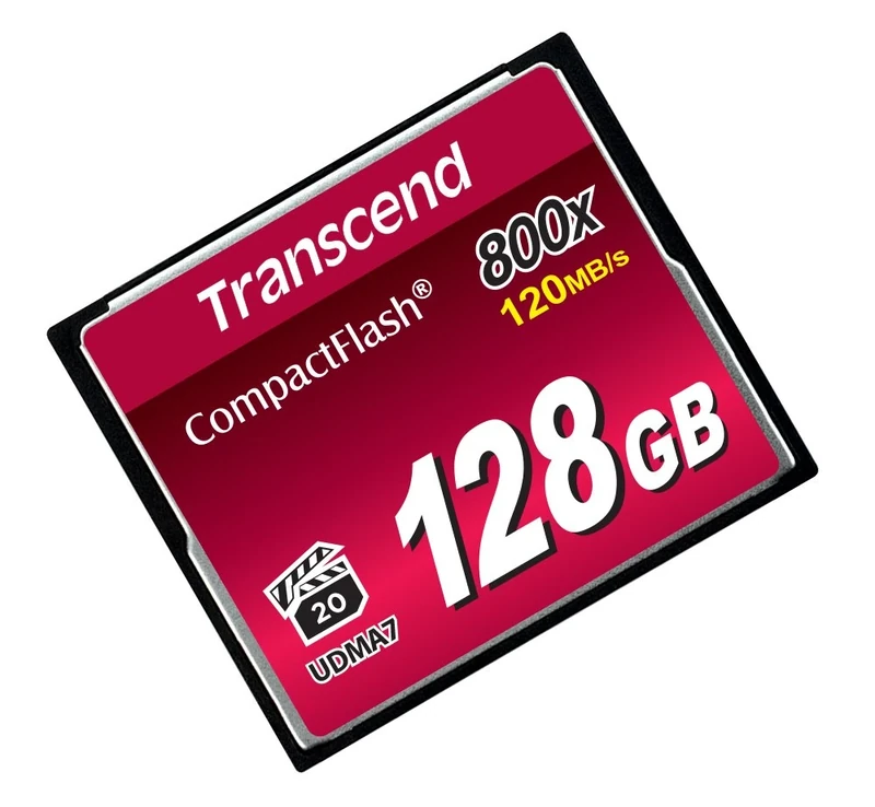 Transcend 128GB CompactFlash 800 Memory Card, Up to 120/60 MB/s, Supports High-Speed Ultra DMA Transfer Mode 7, appropriate for Ultra-High Resolution Full HD and 3D Video Recording TS128GCF800